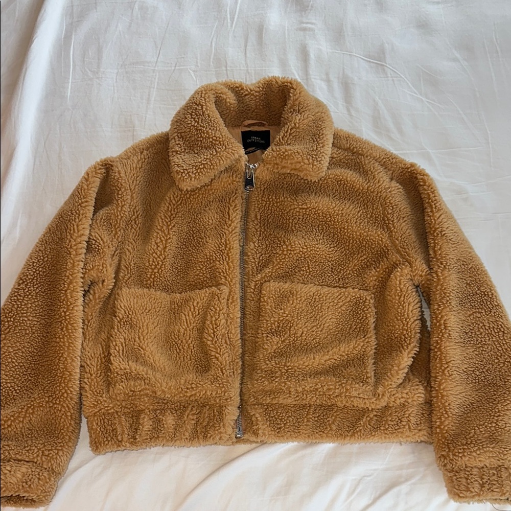 Urban Outfitters Warm Tan Sherpa Jacket